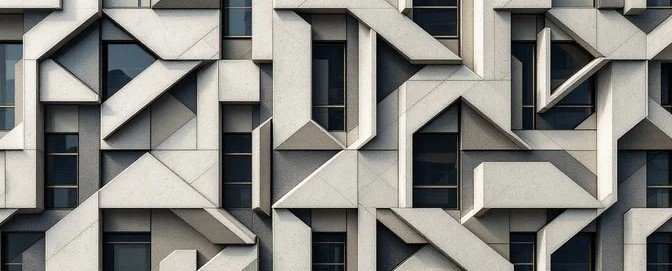 geometric panels in building facades